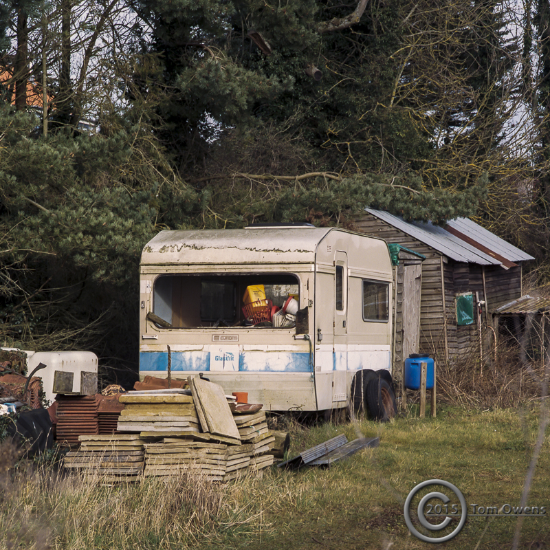 Derelict caravan