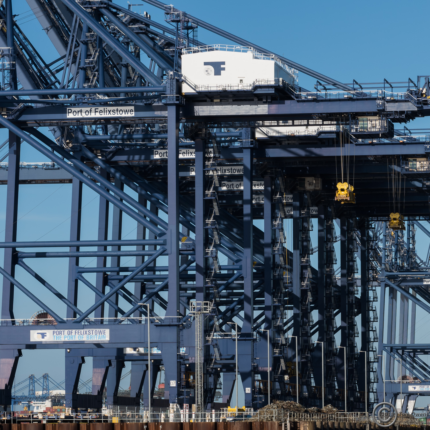Cranes at container terminal