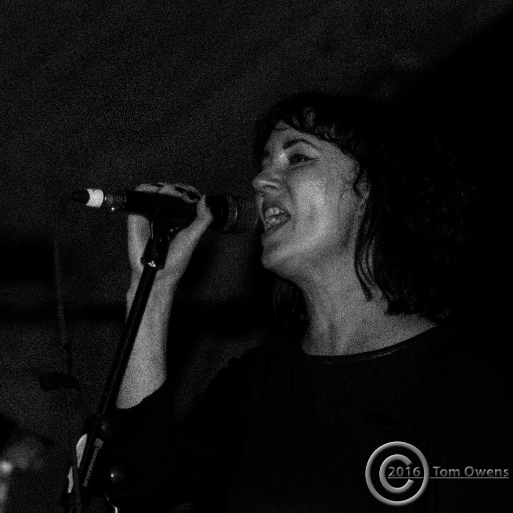 Kate Jackson with microphone