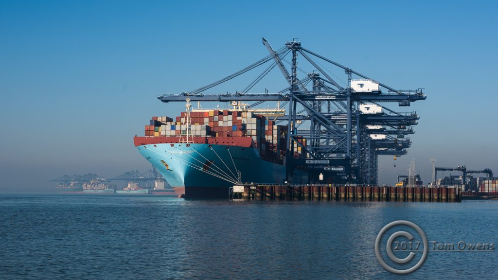 Container ships at Felixstowe