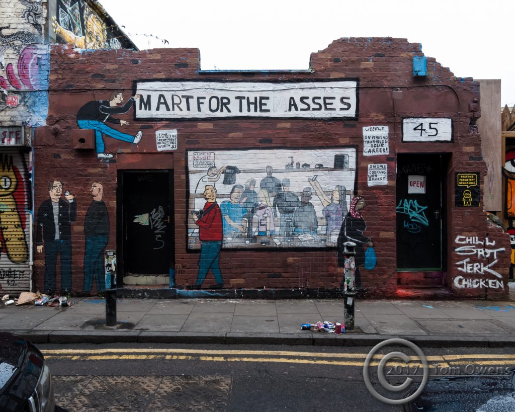 grafitti wall off Brick Lane